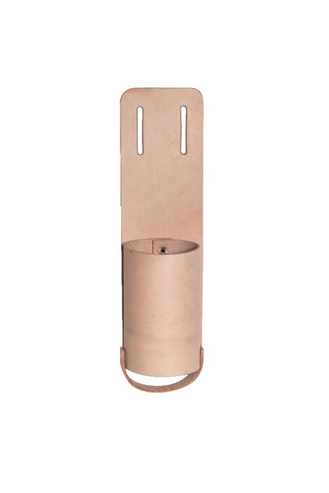 Can holder for color marking sprays, leather