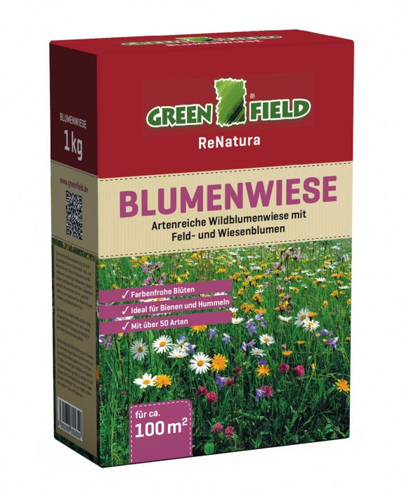 Greenfield Saatgut Blumenwiese 1kg für 100m²
