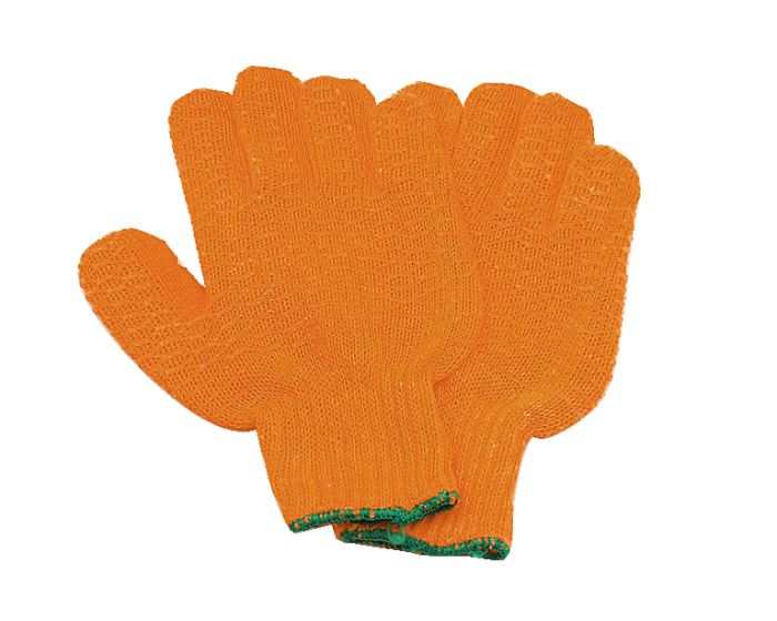 Work gloves knitted gloves orange uni pair L