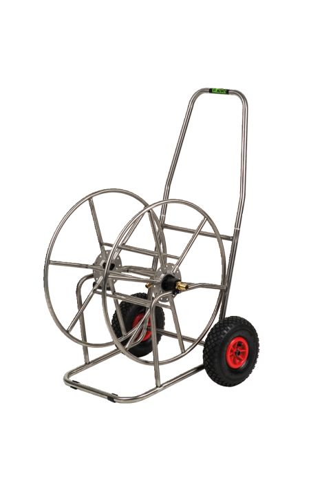 Ratioparts stainless steel hose reel with pneumatic tires