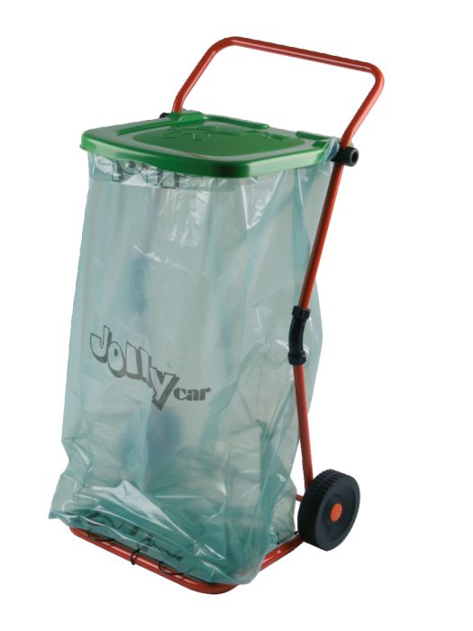 Garbage sack truck Jolly Car with lid for 120l garbage bags