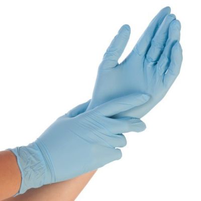 Protective glove blue nitrile disposable EN 455 (100 pieces)